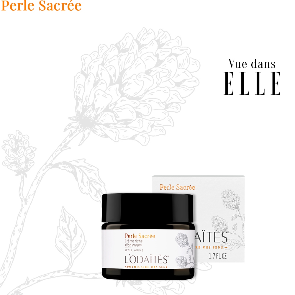 Pot de crème riche Perle Sacrée L'Odaïtès sur fond blanc