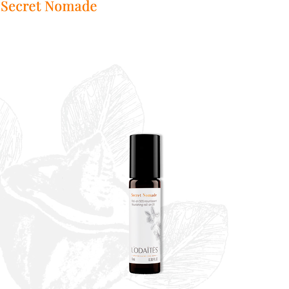 Roll-on SOS nourrissant Secret Nomade de L'Odaïtès sur fond blanc